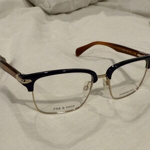 Rag & Bone Blue, Gold, and Brown Eyeglasses